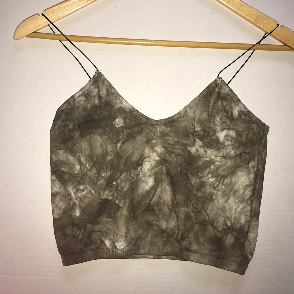 Sold!! NWOT Free People Brami Green Tie Dye Tank - Picture 4 of 8